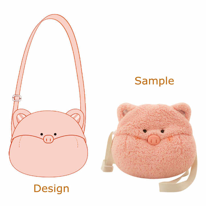 custom plush handbag